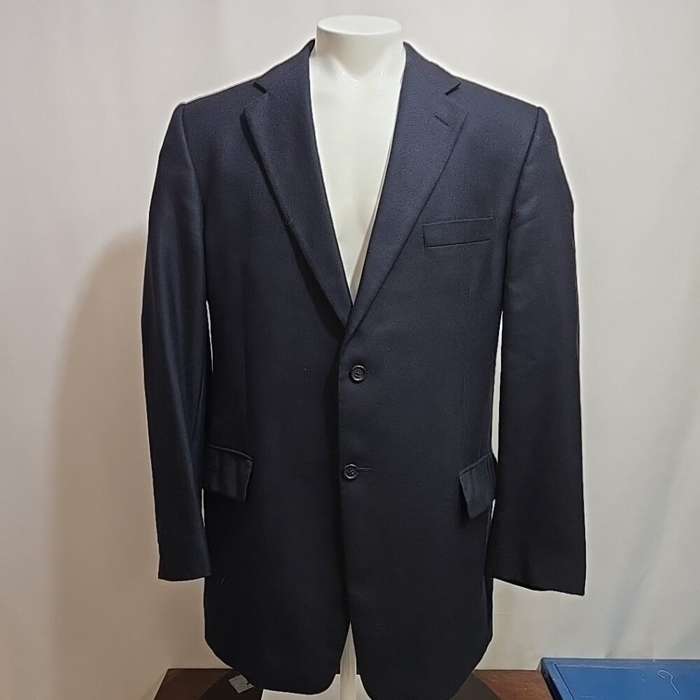 John W Nordstrom Loro Piana Navy Blazer Mens Size 44L 100% Cashmere Sport Coat